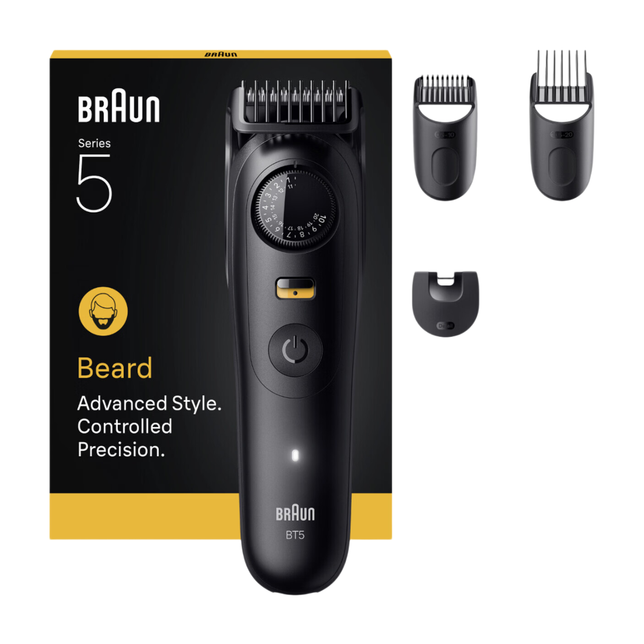 BRAUN BT Styler BT5520 Tondeuse à barbe de précision 4-en-1 - 39 réglages de longueur - Étanche