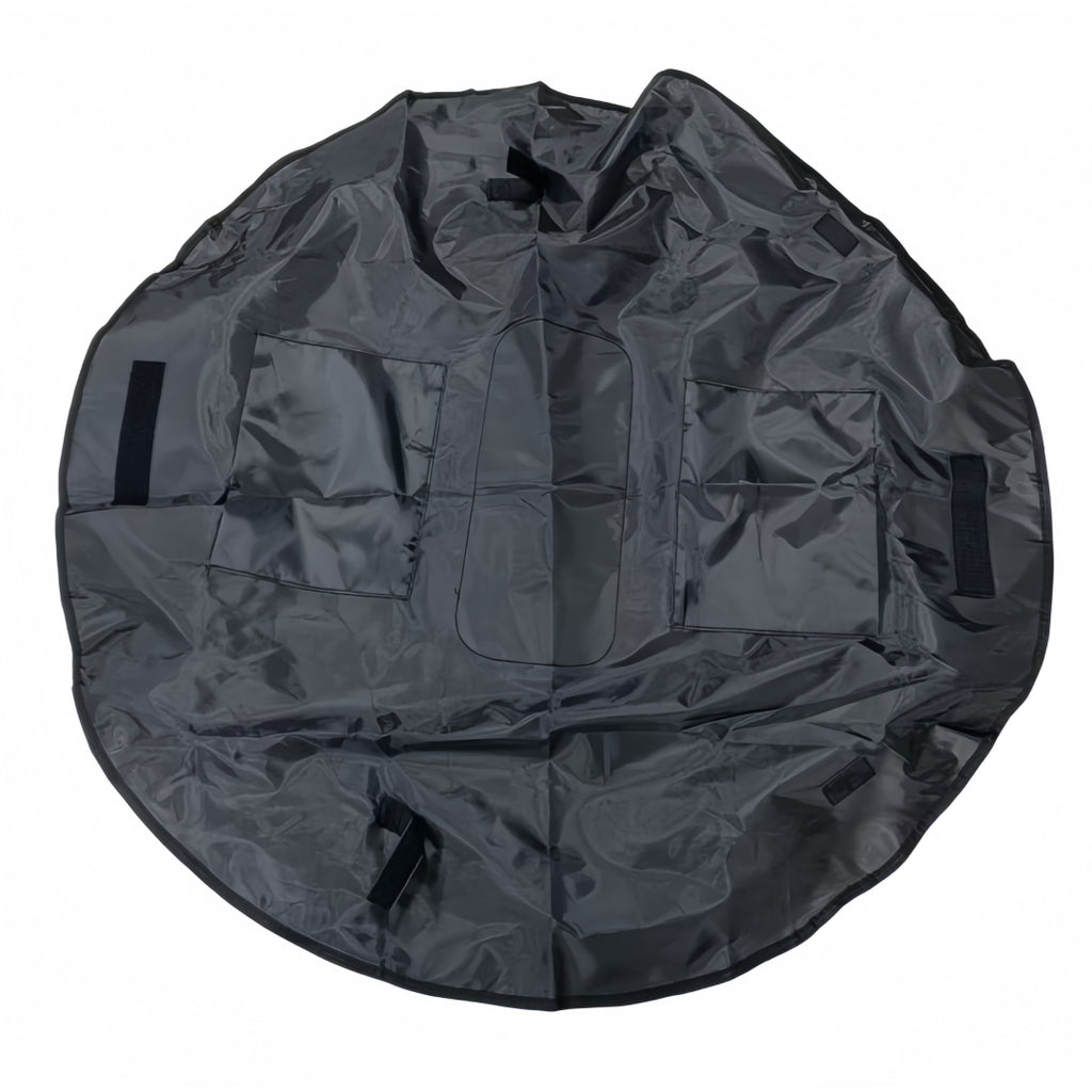 Sac fourre-tout convertible 2 en 1 & tapis de pique-nique, sac de plage pliable imperméable, tapis de sol rond de 100 cm, sac de transport léger et compact pour camping en plein air