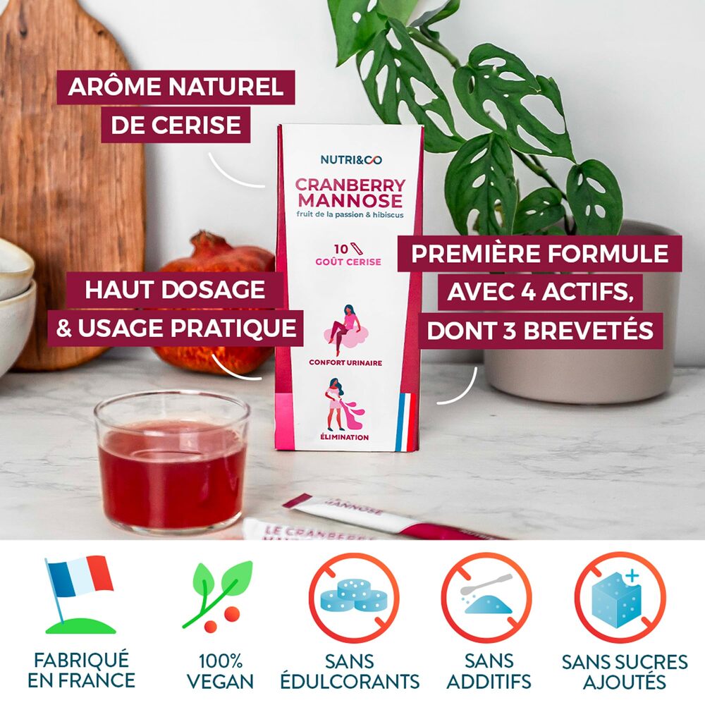 Nutri&Co Cranberry Mannose - 10 bâtonnets