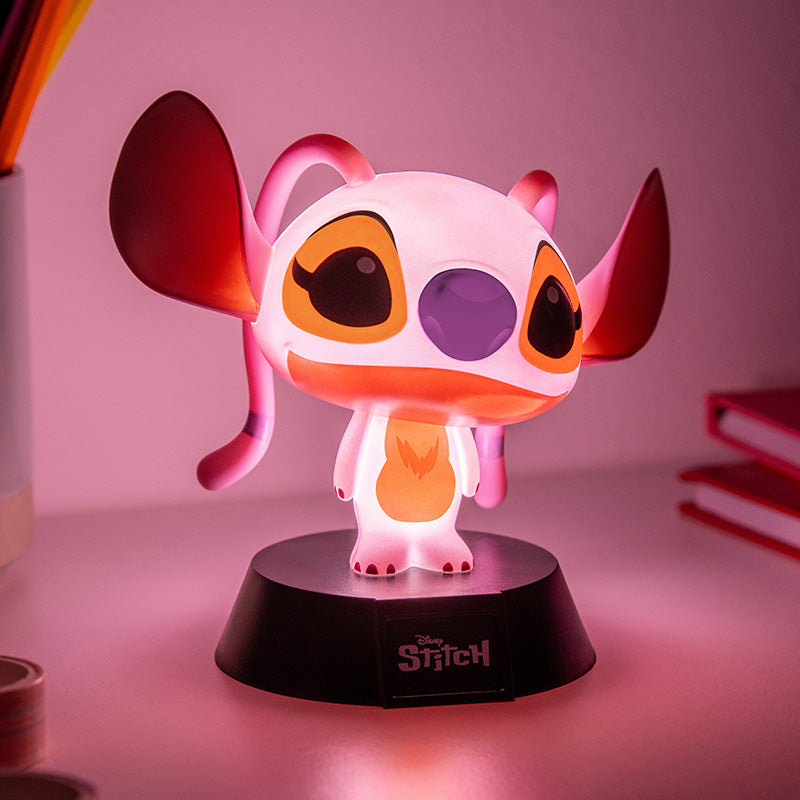 Disney Stitch Angel - Coffret 2 Lampes Icon Light + Cartes à Jouer