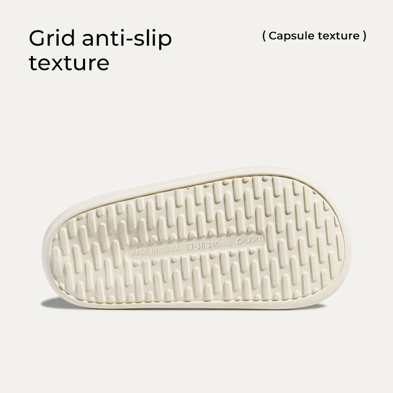 PUXI Tongs en caoutchouc souple, blanc crème, pointure 42-43, unisexe, style minimaliste