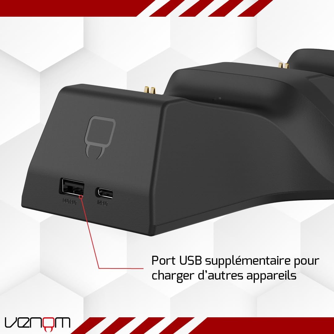 Venom Double station de chargement avec 2 batteries rechargeables - Noir - Xbox Series/Xbox One