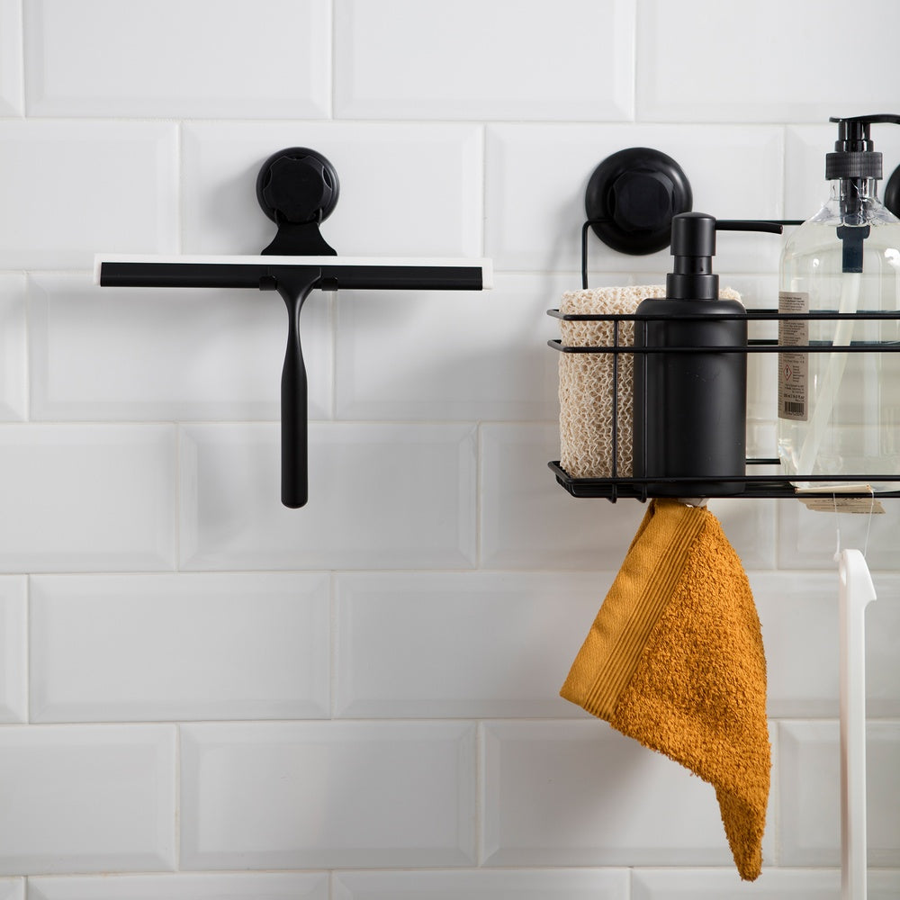 COMPACTOR Bestlock Étagère de Douche à Ventouse Noir