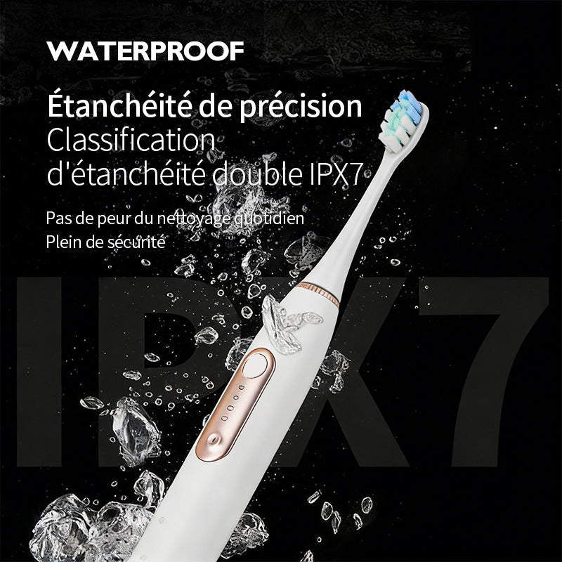 Rushi R-C31 Brosse à dents électrique, recharge USB-C - Blanc