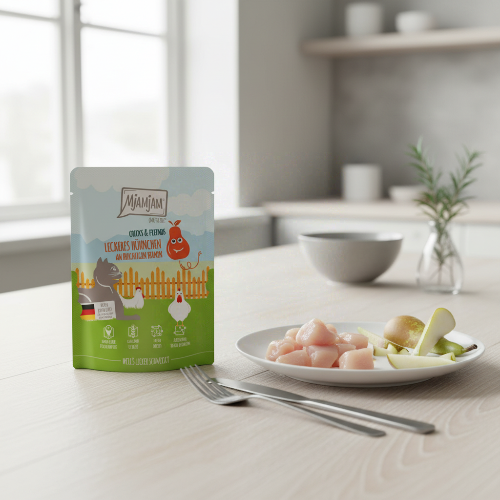 [Peut être servi frais pour l'été] MjAMjAM Quetschie Nourriture humide pour chat au poulet 300 g x 6