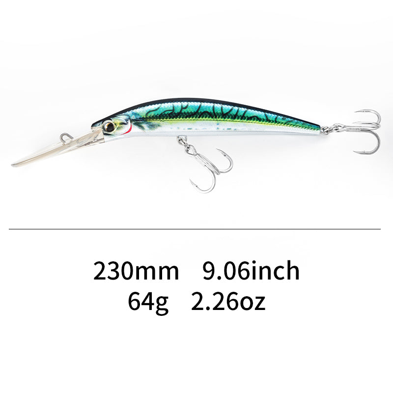 ECOODA Leurre en forme de poisson vairon bleu cyan 165DD pour pêche à la traîne 1 paquet