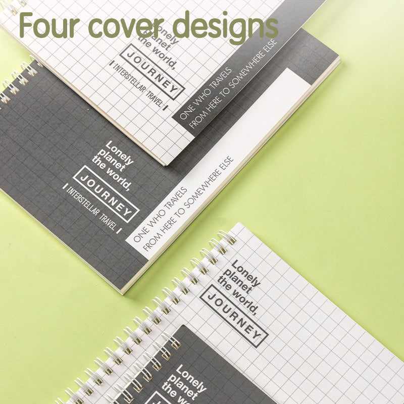 Deli Rhythm Series Lot de 4 carnets à spirale A5, papier ligné 70g/m² - 80 feuilles/160 pages
