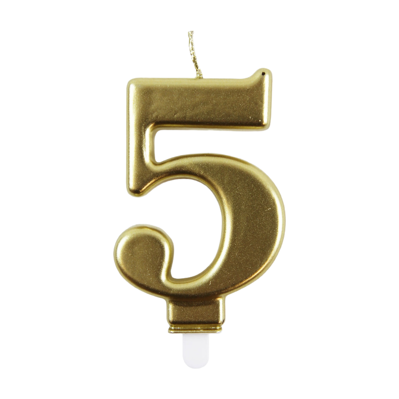 Clairefontaine Bougie chiffre 5 - Doré