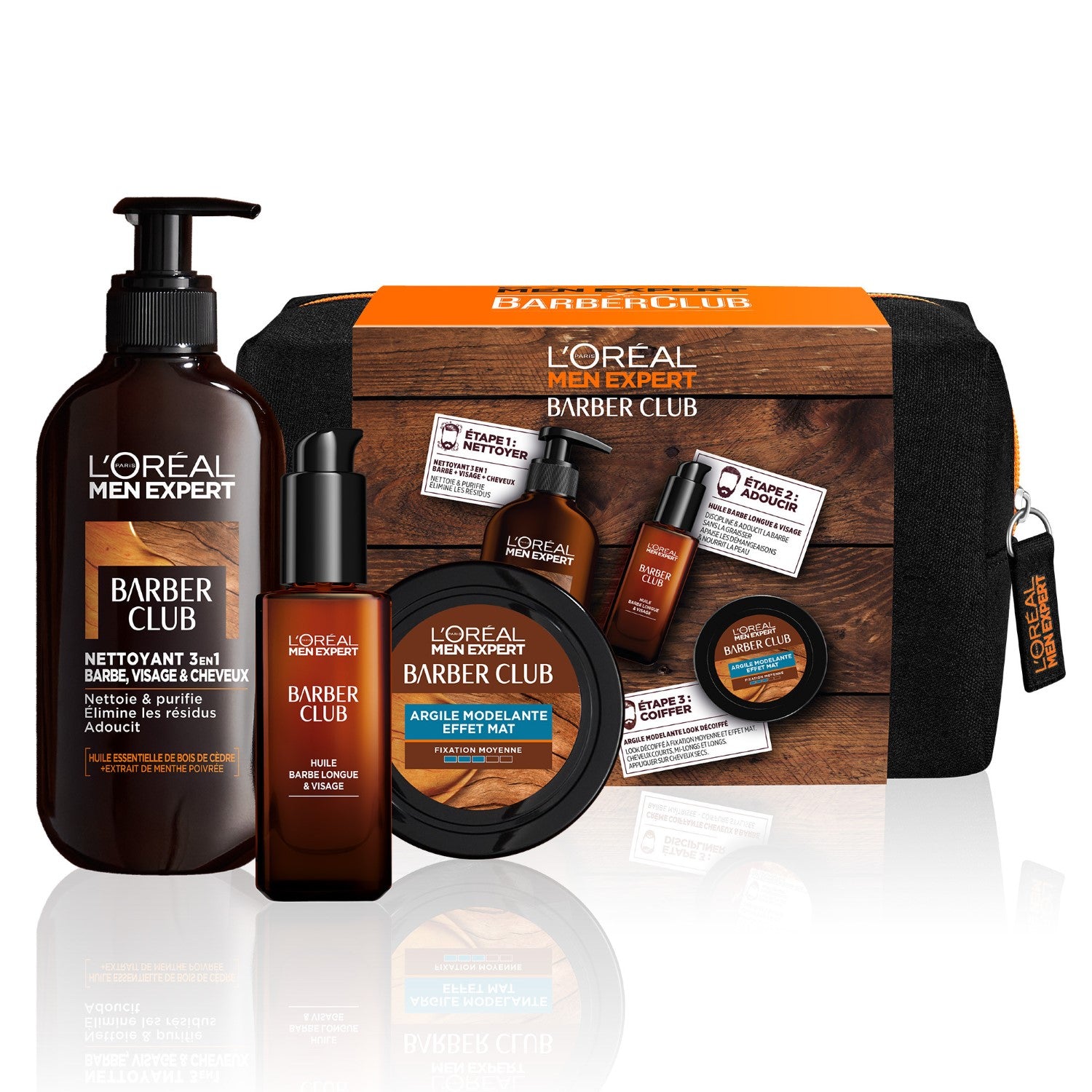 L'Oréal Paris Men Expert Barber Club Kit Historique V2 Shampoo 200ml + Huile 30ml + Crème Coiffante 75ml