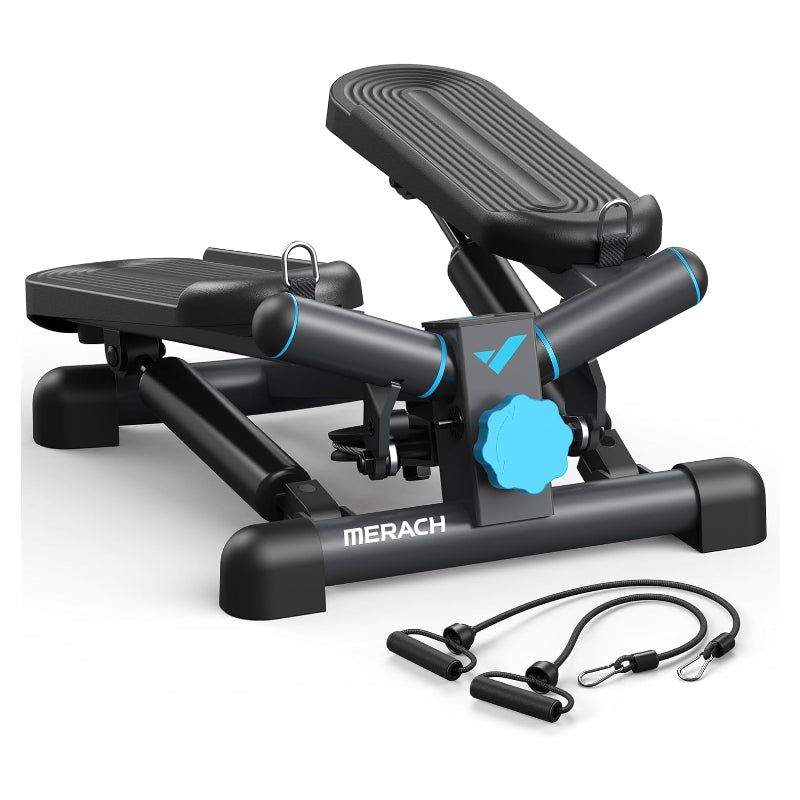 Merach Mini-stepper avec bandes de résistance pour entraînement complet du corps à domicile