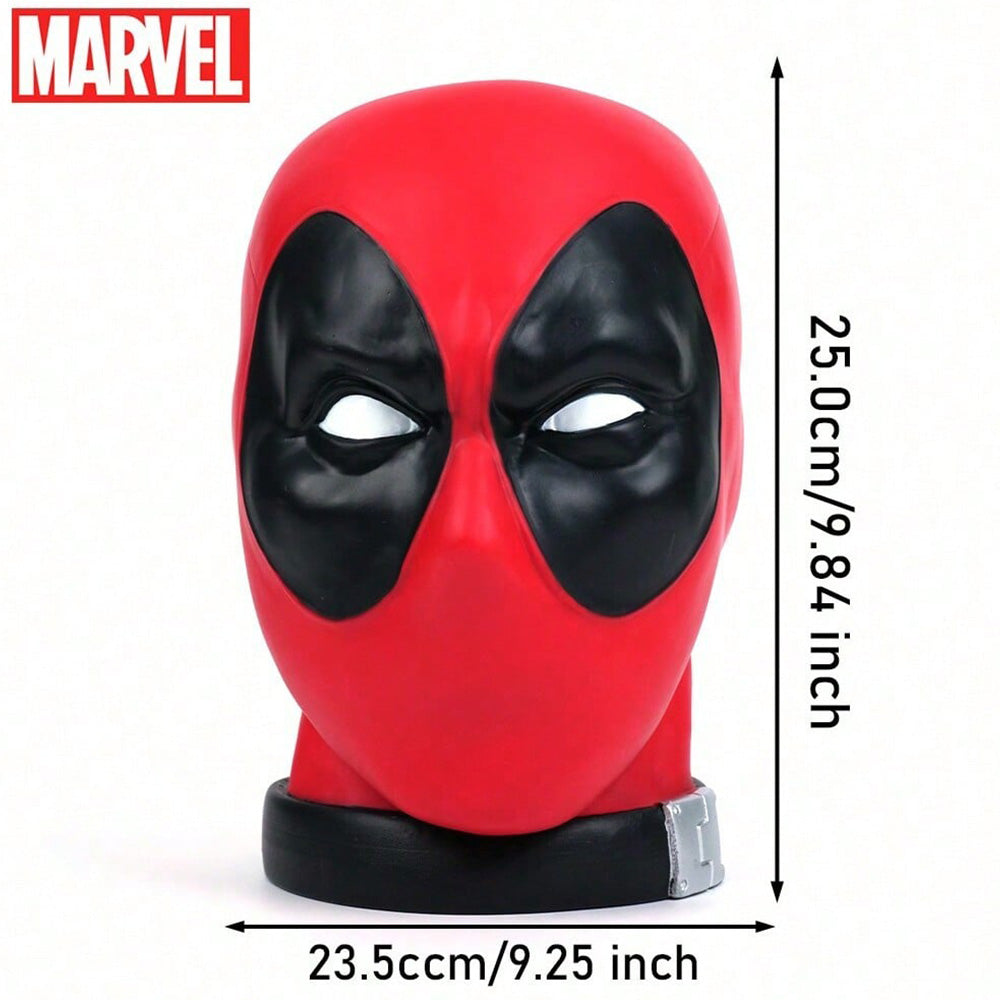 Tirelire Tête de Deadpool Marvel Officielle 3D en PVC – Boîte à Monnaie Collection Étanche et Antichoc, Figurine Décorative de Bureau Cadeau