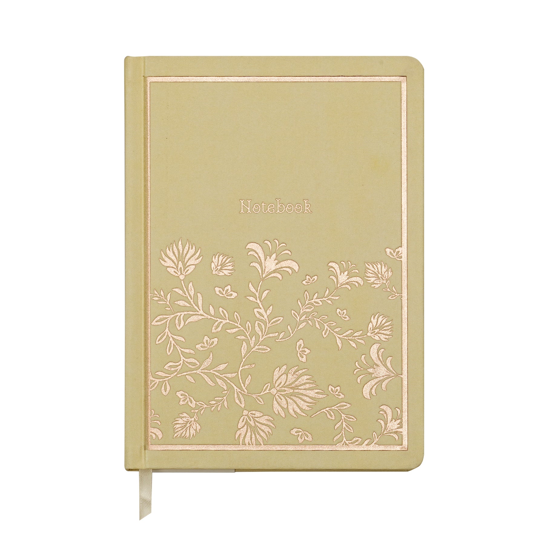 JUBILUU Carnet ligné A5 à couverture rigide en tissu floral 96 pages - Peach Blossom
