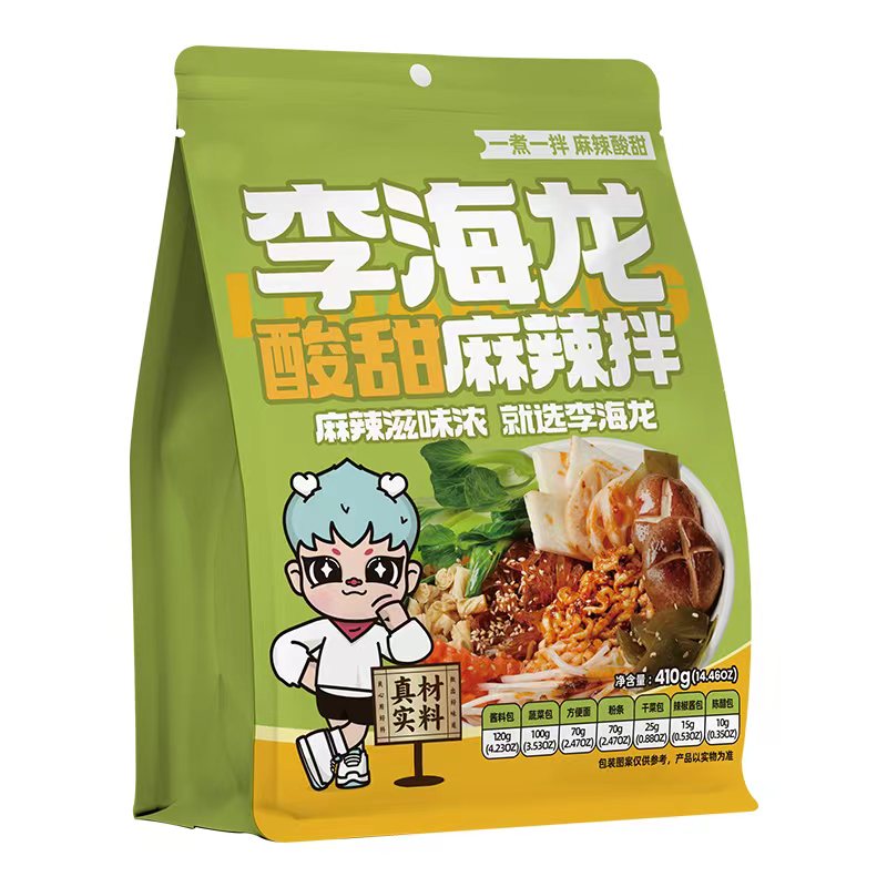 Li Hai Long Nouilles Mélangées Aigres-Douces Épicées, En Sachet, 410 g