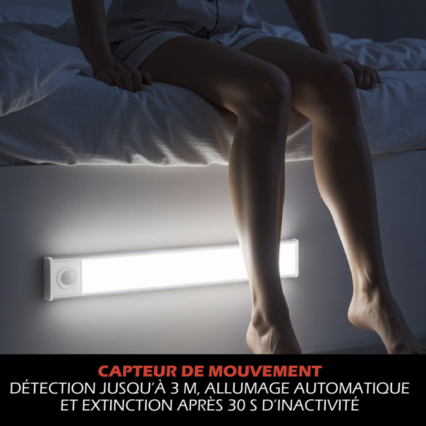 KYF lampe LED rechargeable avec détecteur de mouvement, 60 cm, batterie USB, 190 lumens