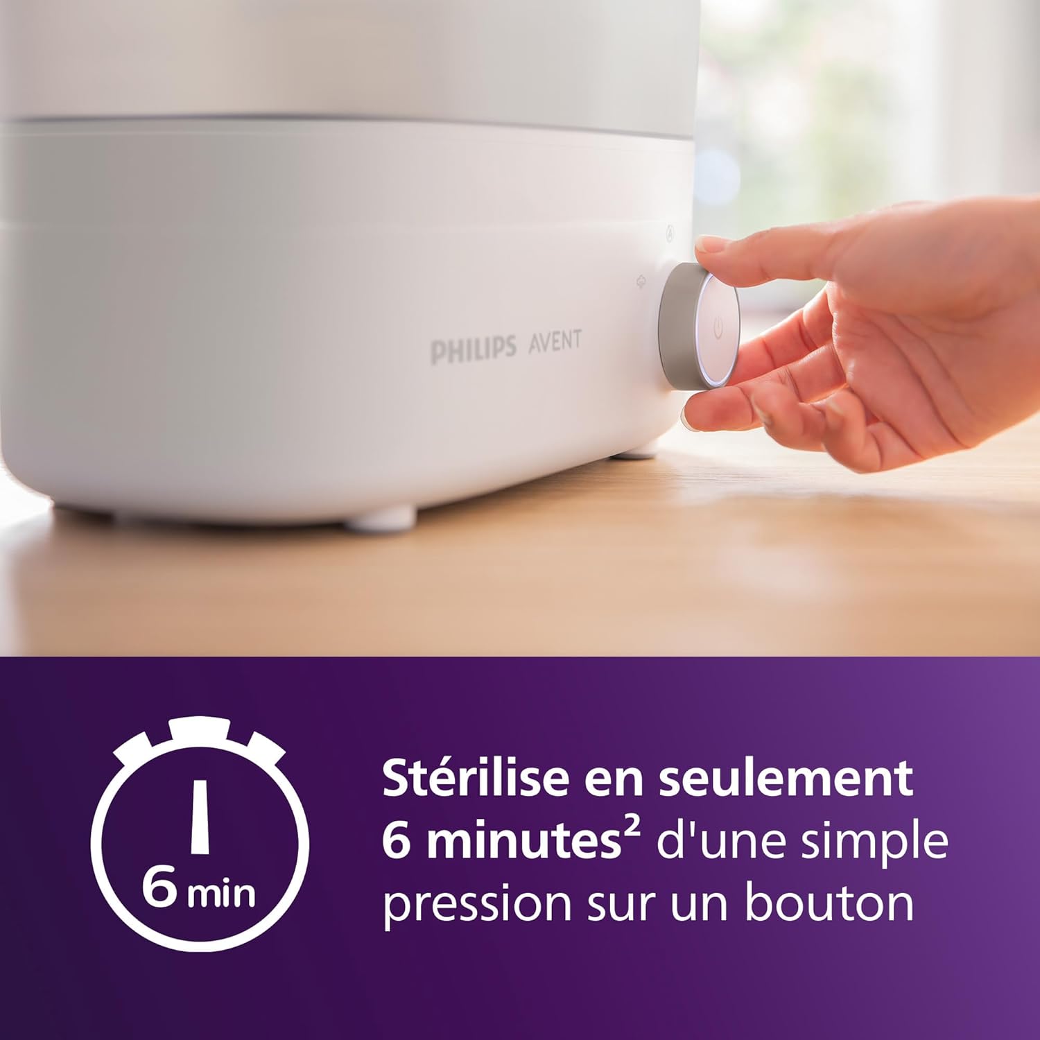Philips Avent SCF291/00 - Stérilisateur Électrique à Vapeur 3-en-1 pour Biberons et Accessoires - Blanc