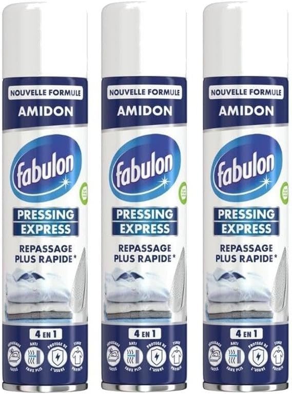 Fabulon Pressing Express Spray d'aide au repassage 4-en-1 anti-plis aérosol 400 ml