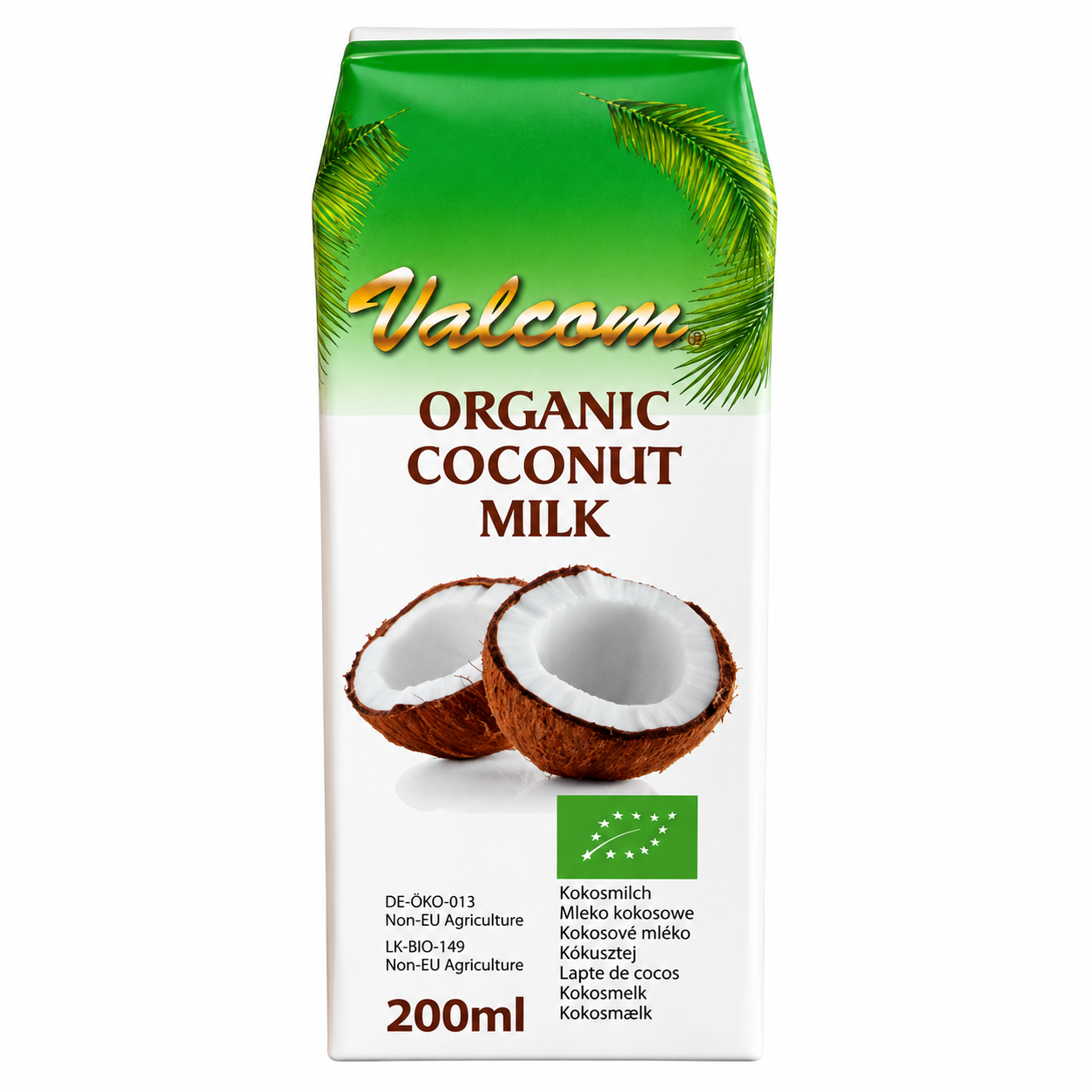 Valcom Lait de coco Bio - 200 ml