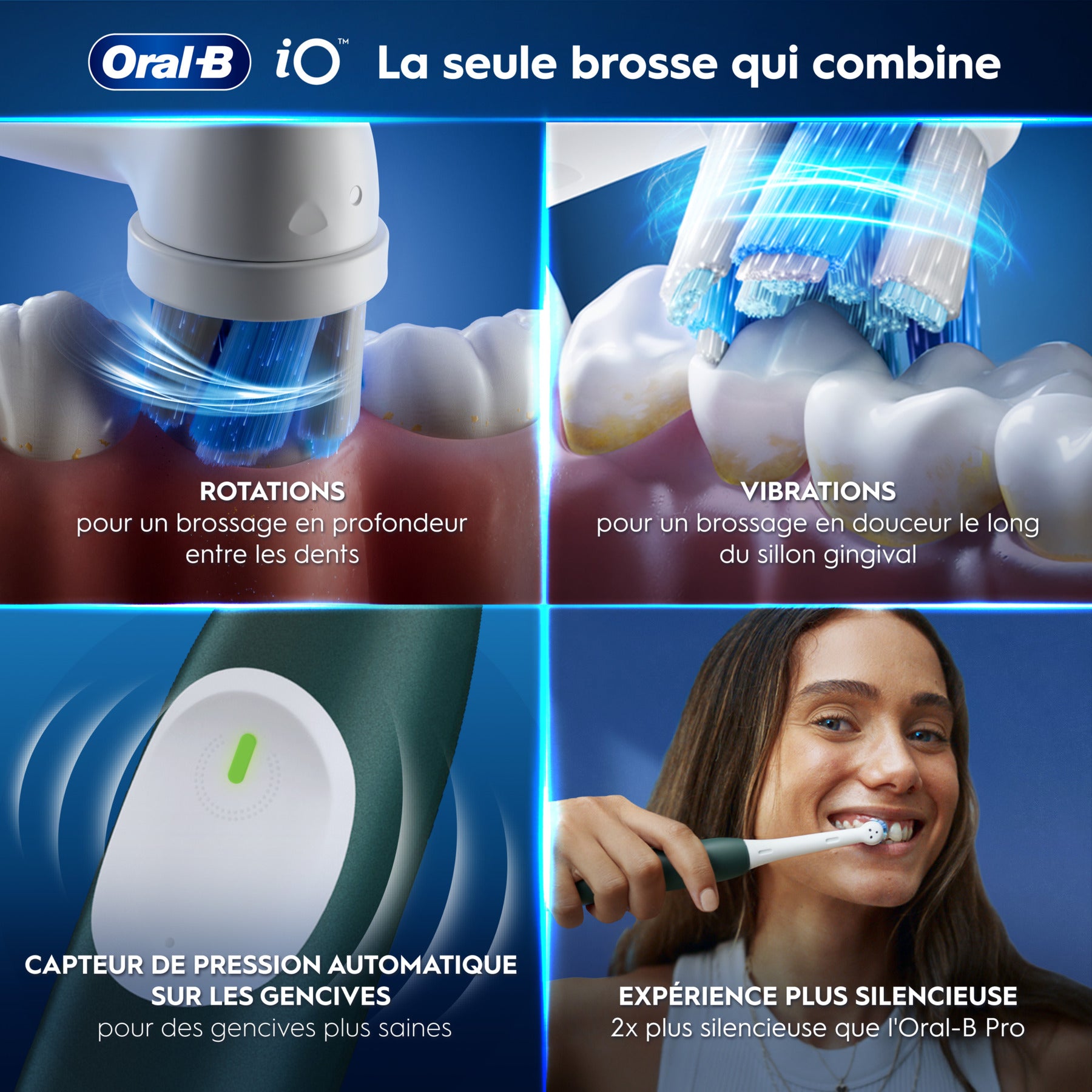 Oral-B iO2 Brosse à dents électrique Verte 1 brossette