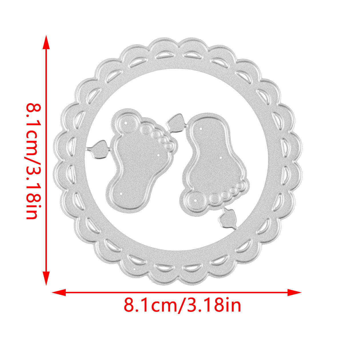 Pieds de bébé découpes pour la création de cartes, dies de découpe en métal dies de papier en relief pour le scrapbooking fournitures de création de cartes et d'album DIY