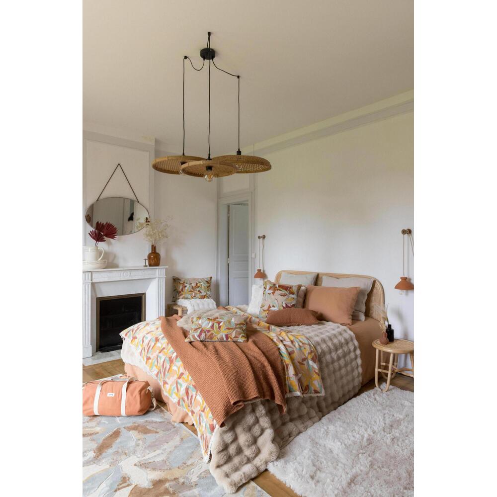Housse de coussin brode alina dragee