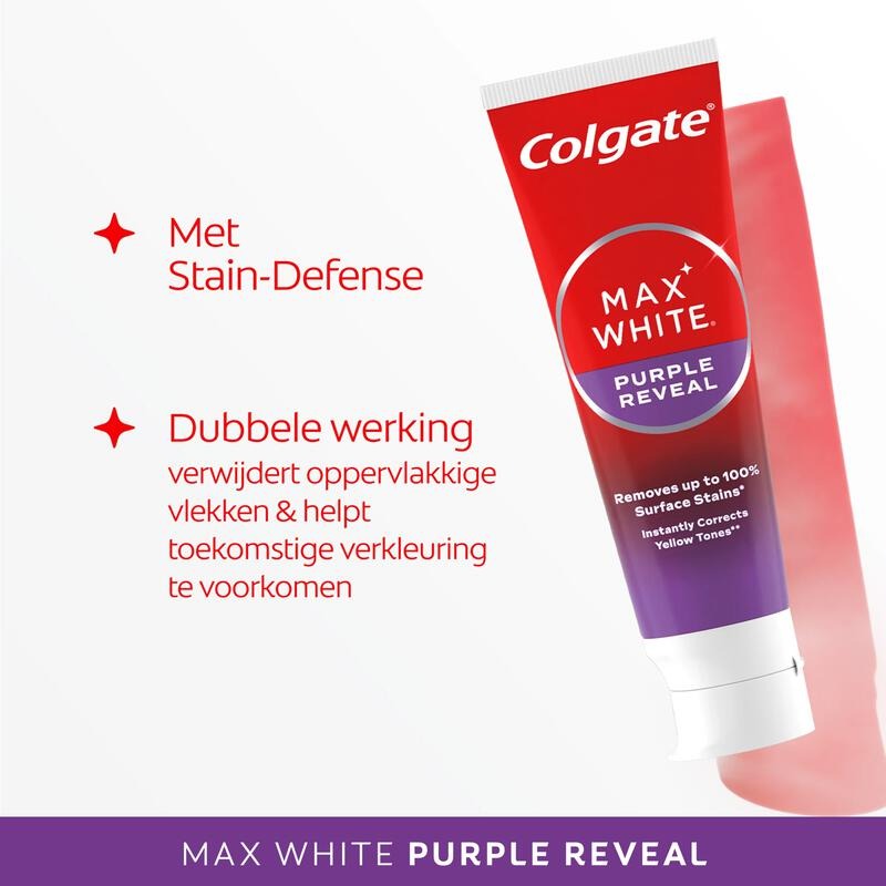 Colgate Dentifrice Blancheur Max White Purple Reveal 75 ml