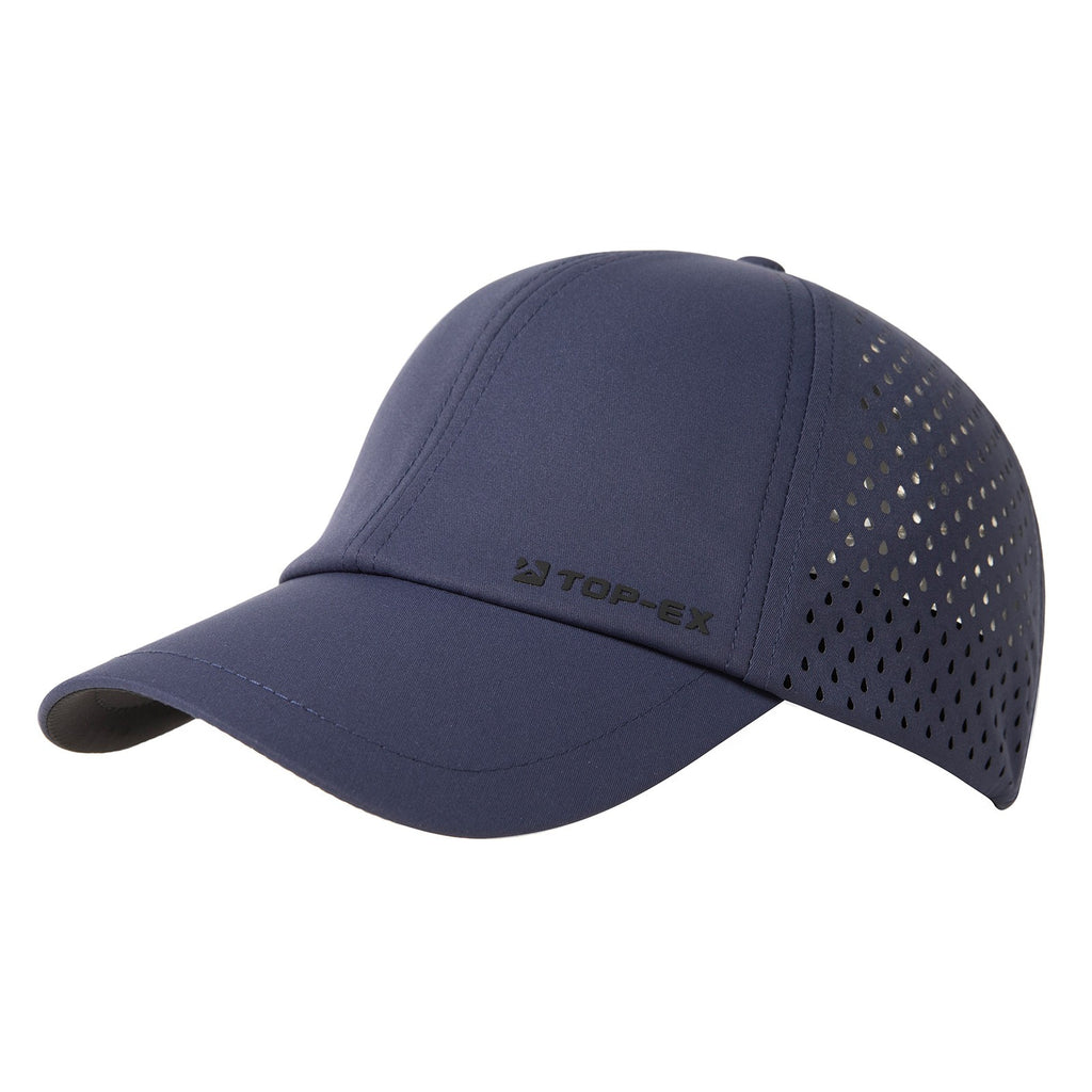 TOP-EX Casquette de baseball de course non structurée en mesh respirant, séchage rapide, bandeau anti-transpiration rafraîchissant M/L Bleu marine