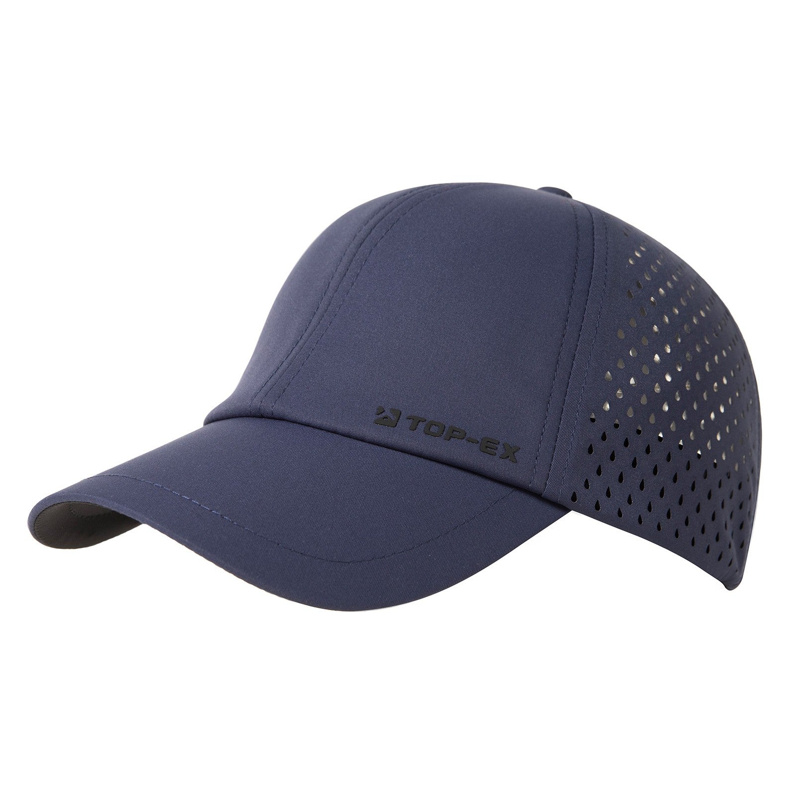TOP-EX Casquette de baseball de course non structurée en mesh respirant, séchage rapide, bandeau anti-transpiration rafraîchissant M/L Bleu marine