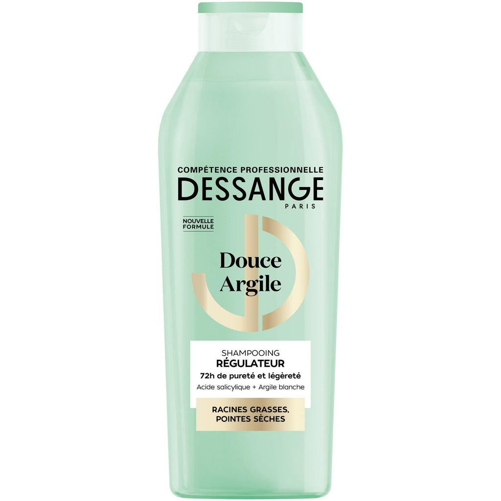 DESSANGE PARIS Shampooing Équilibrant à l'Argile Blanche pour Racines Grasses & Pointes Sèches, 280 ml