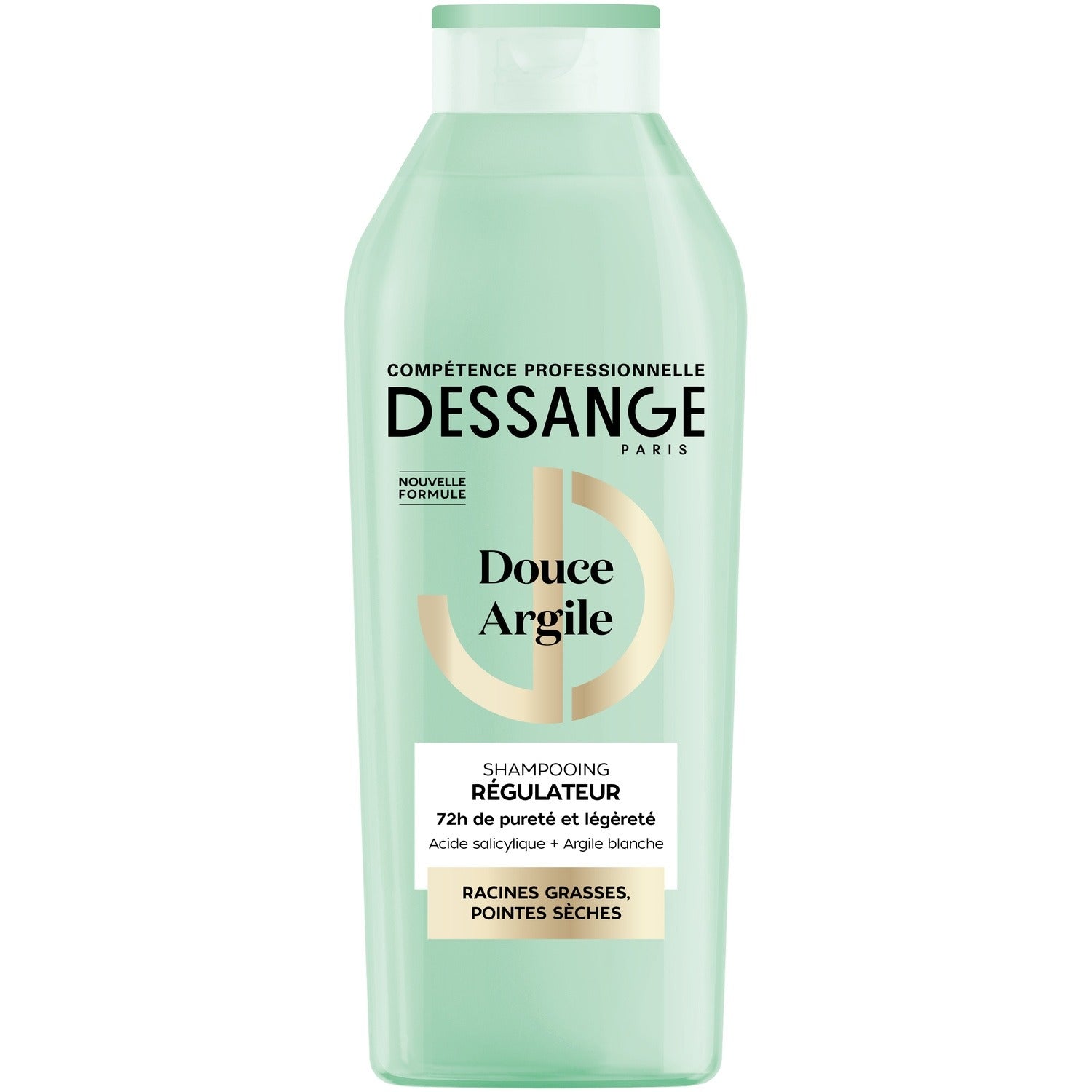 DESSANGE PARIS Shampooing Équilibrant à l'Argile Blanche pour Racines Grasses & Pointes Sèches, 280 ml