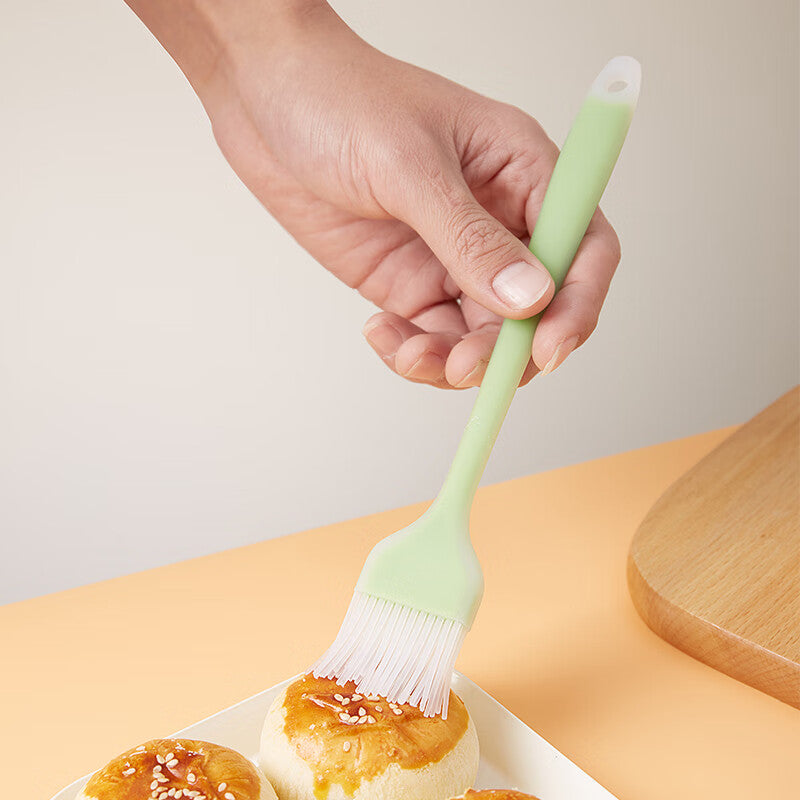 BJ Ensemble vert clair de pinceau à huile et de spatule-grattoir 21 cm