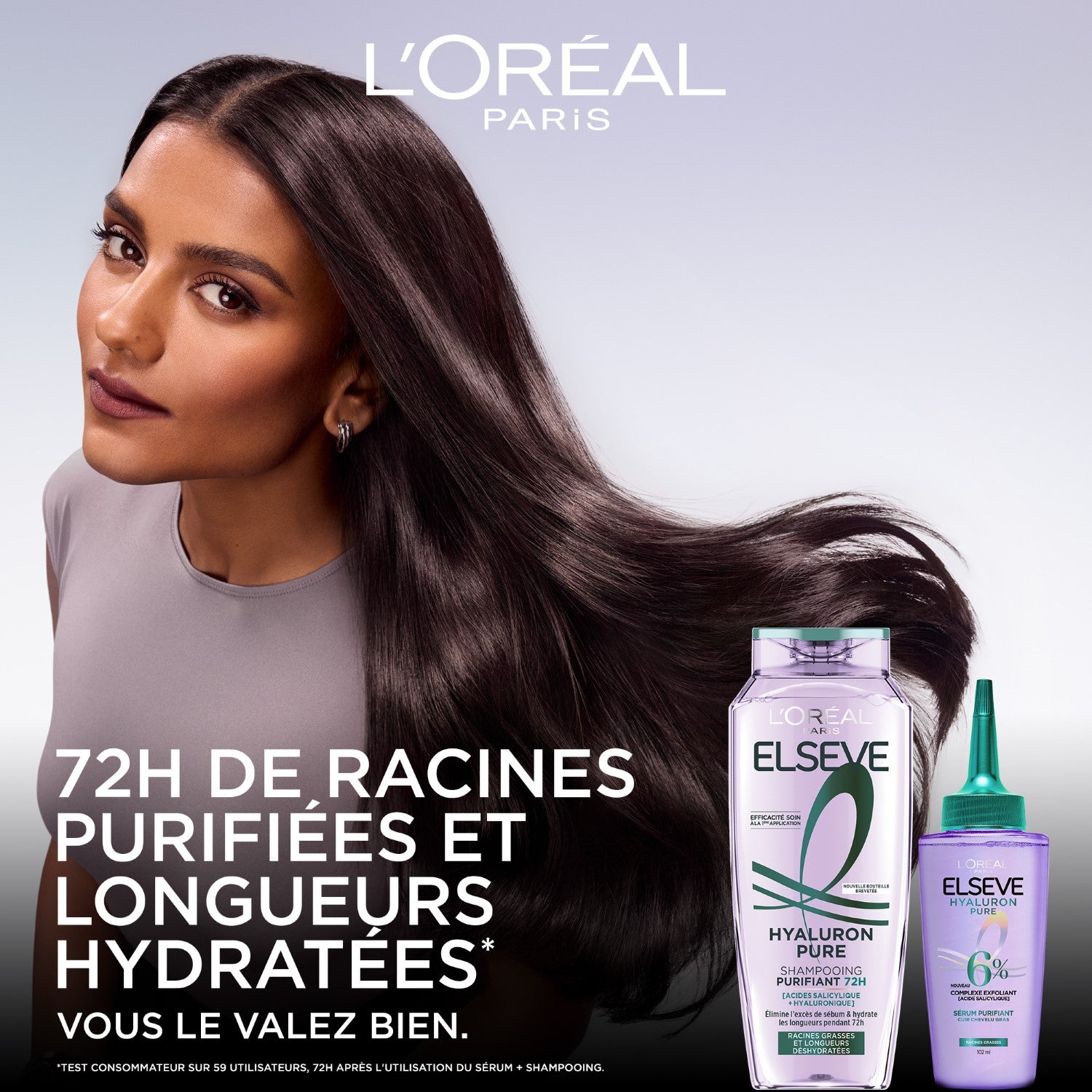 L'Oréal Paris Elseve Hyaluron Pure Shampoo Purifiant 72H 250 ml + Sérum Exfoliant Purifiant 102 ml