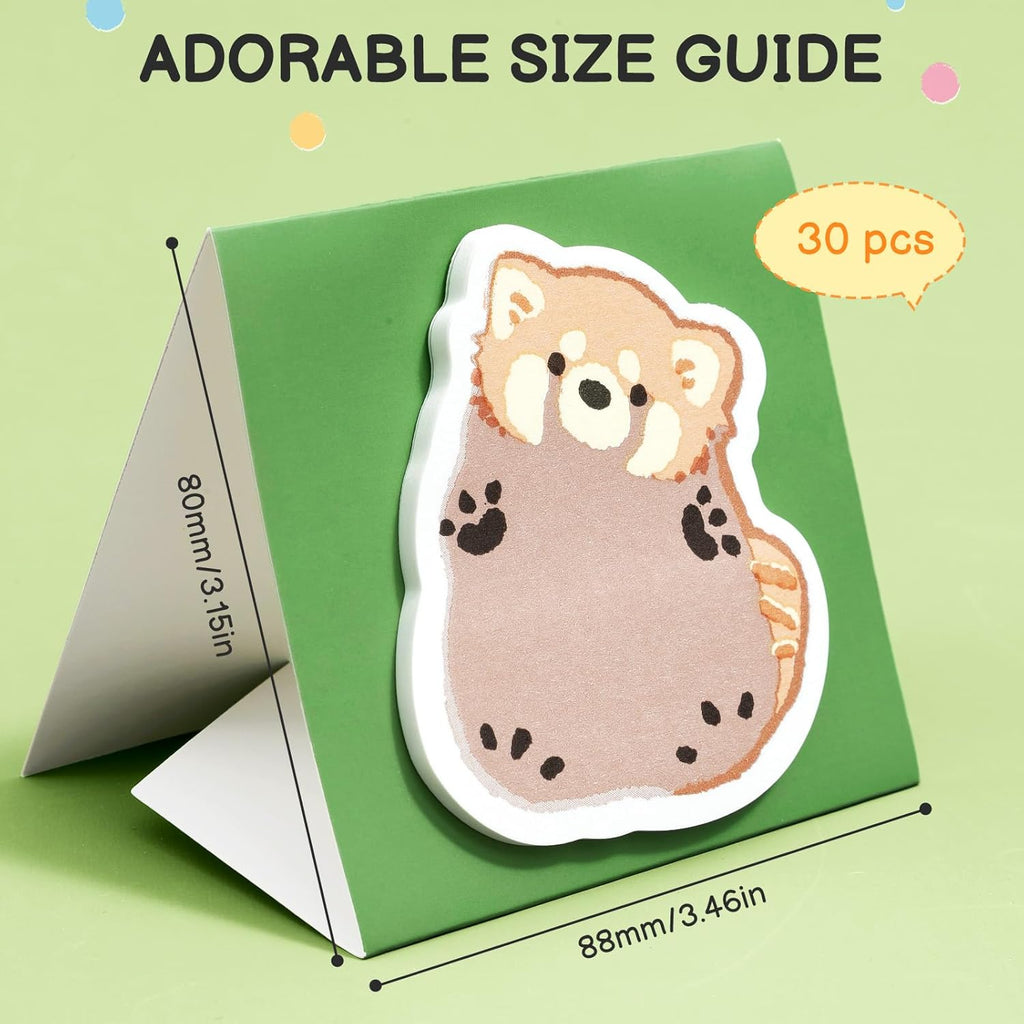 M&G Notes adhésives animaux gonflés, 30 feuilles, 3 x 2 po, Blocs mémo mignons dessin animé, Notes autocollantes support pliable pour école bureau maison, Hibou