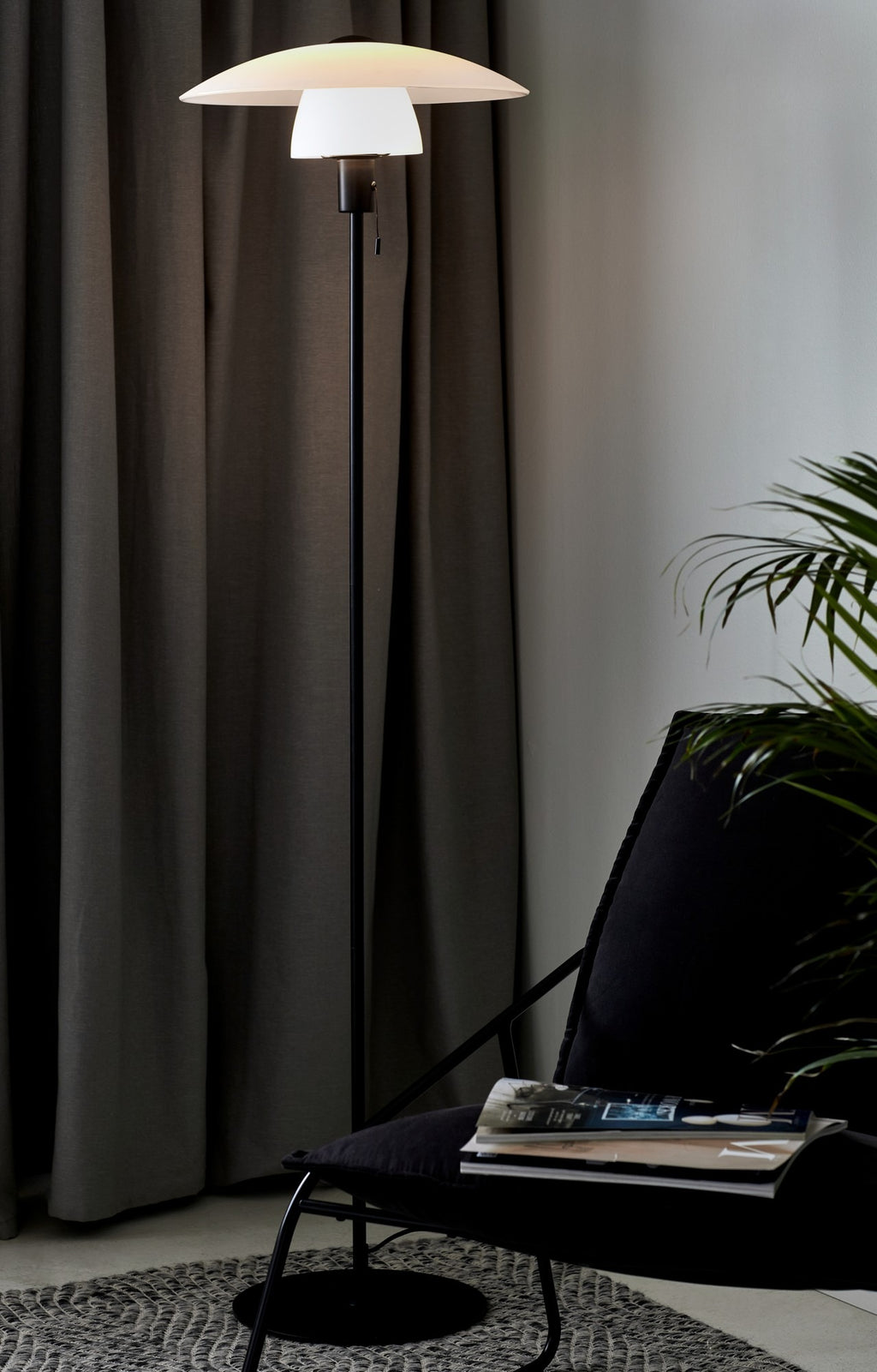 Lampadaire VERONA verre noir IP20 E27 - Nordlux, Intérieur