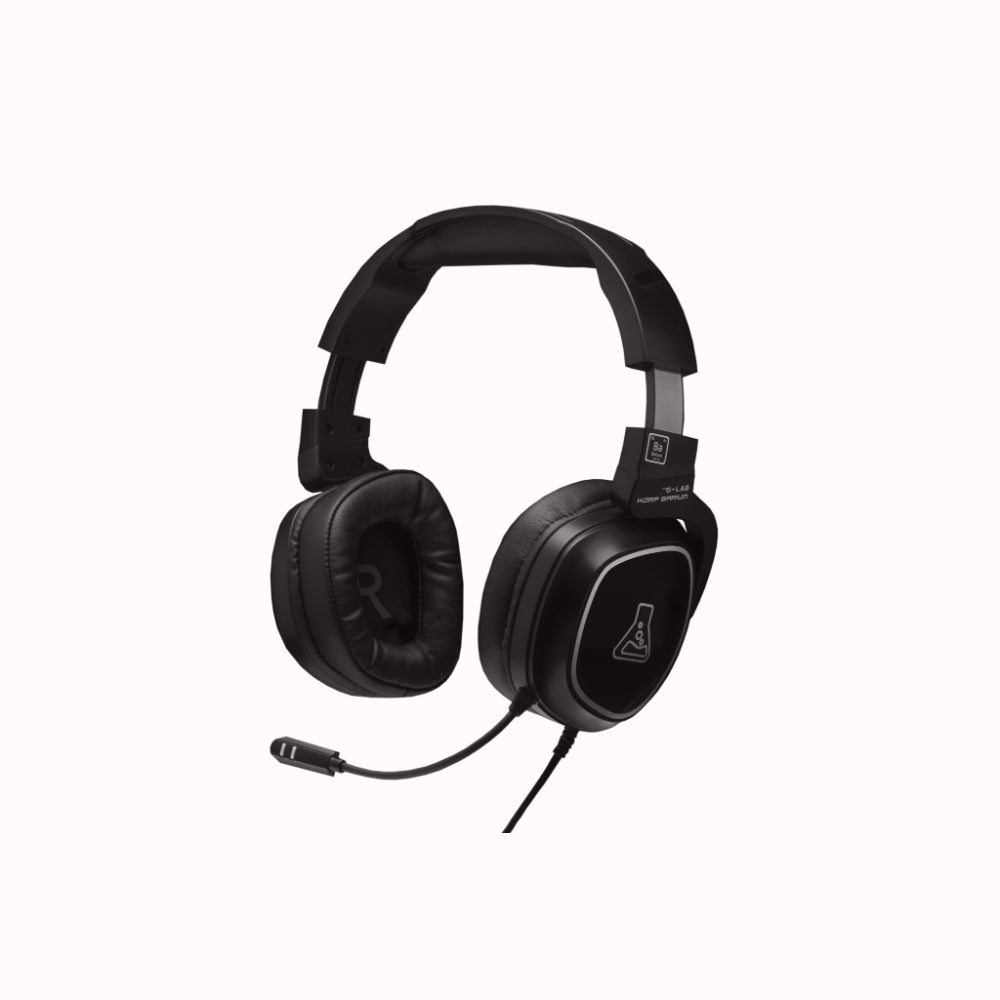 THE G-LAB Korp Barium Casque Gaming Filaire (Prise Jack 3,5 mm) - Microphone Intégré - PC, PS4, PS5, Switch, Smartphone & Tablette - Noir