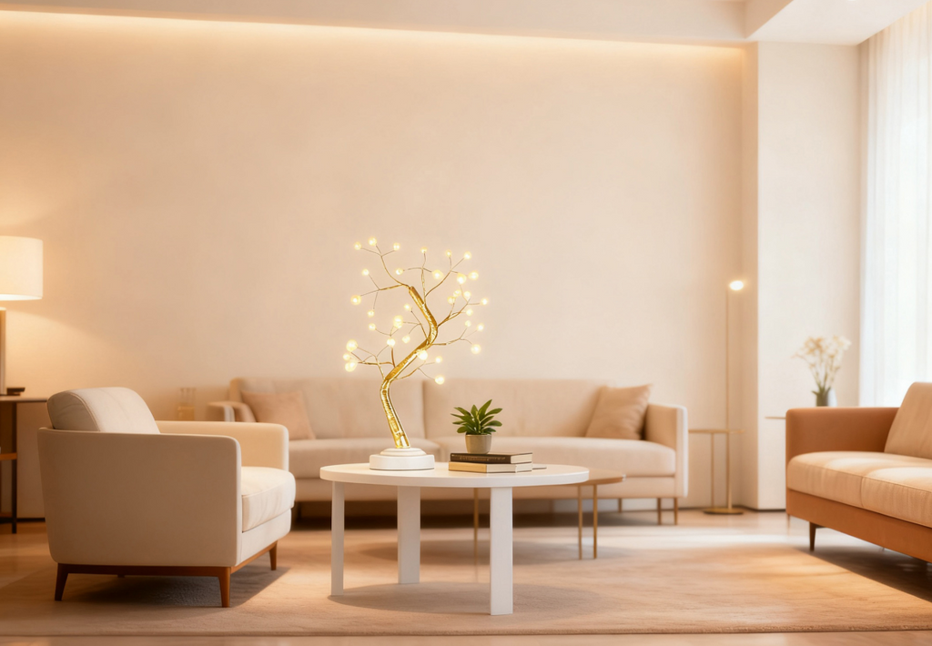 Sapin Lumineux 36L Perles LED Blanc Chaud