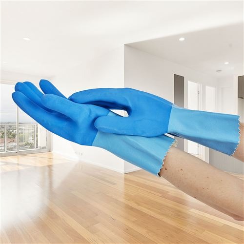 MAPA Gants spécial travaux lourds latex triple épaisseur doublés coton Taille L 1 paire