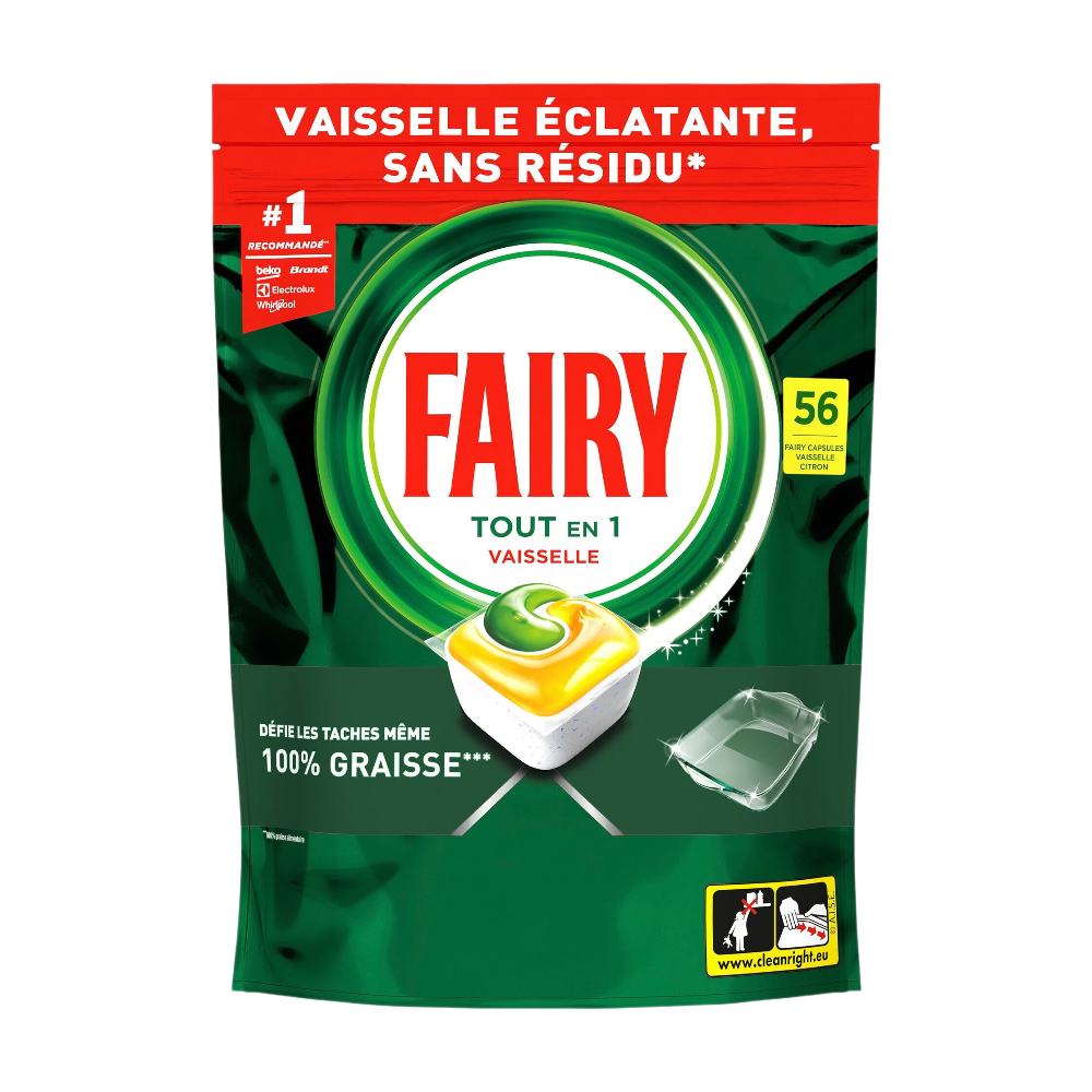 Fairy Tablettes Lave-Vaisselle Tout-en-1 Citron x56