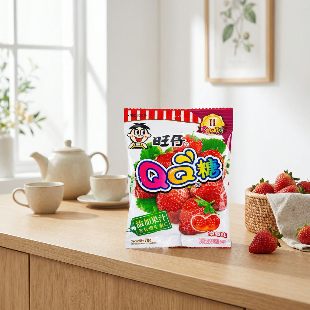 WANT WANT Bonbons gélifiés QQ saveur fraise - 70 g