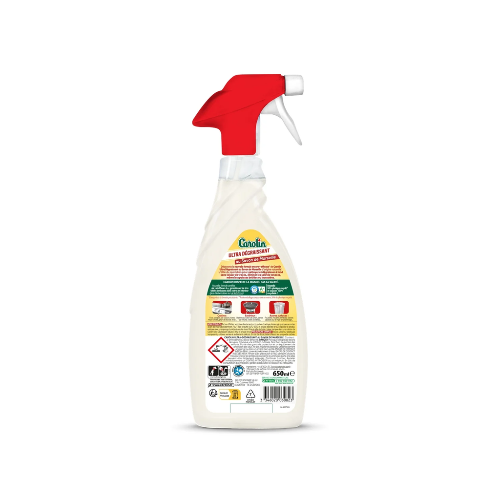 Carolin Spray Ultra-Déodorisant Savon de Marseille 650 ml