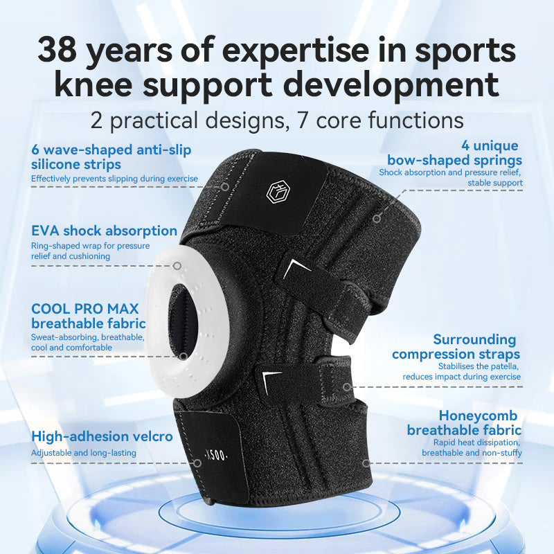 Ochama Genouillères de sport, Lot de 2, Modèle été pour hommes et femmes, Adaptées au basket-ball, randonnée, haltérophilie, Protection du ménisque et maintien articulaire