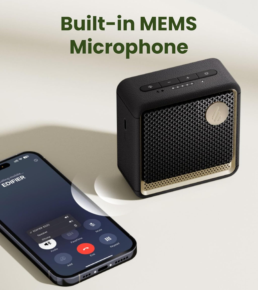 Edifier ES20 - Enceinte Bluetooth portable, IP67, étanche et antipoussière, 15 heures d’autonomie, connectivité sans fil pour la maison, le bureau et l’extérieur