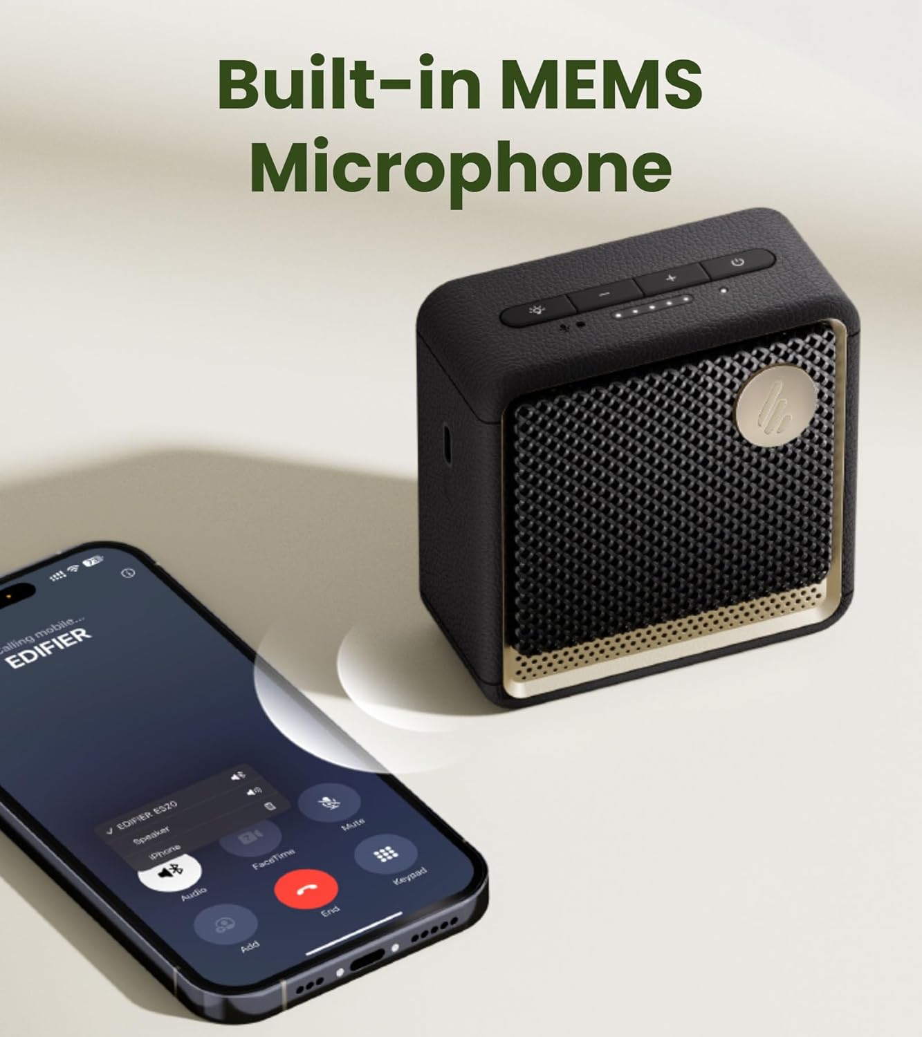 Edifier ES20 - Enceinte Bluetooth portable, IP67, étanche et antipoussière, 15 heures d’autonomie, connectivité sans fil pour la maison, le bureau et l’extérieur