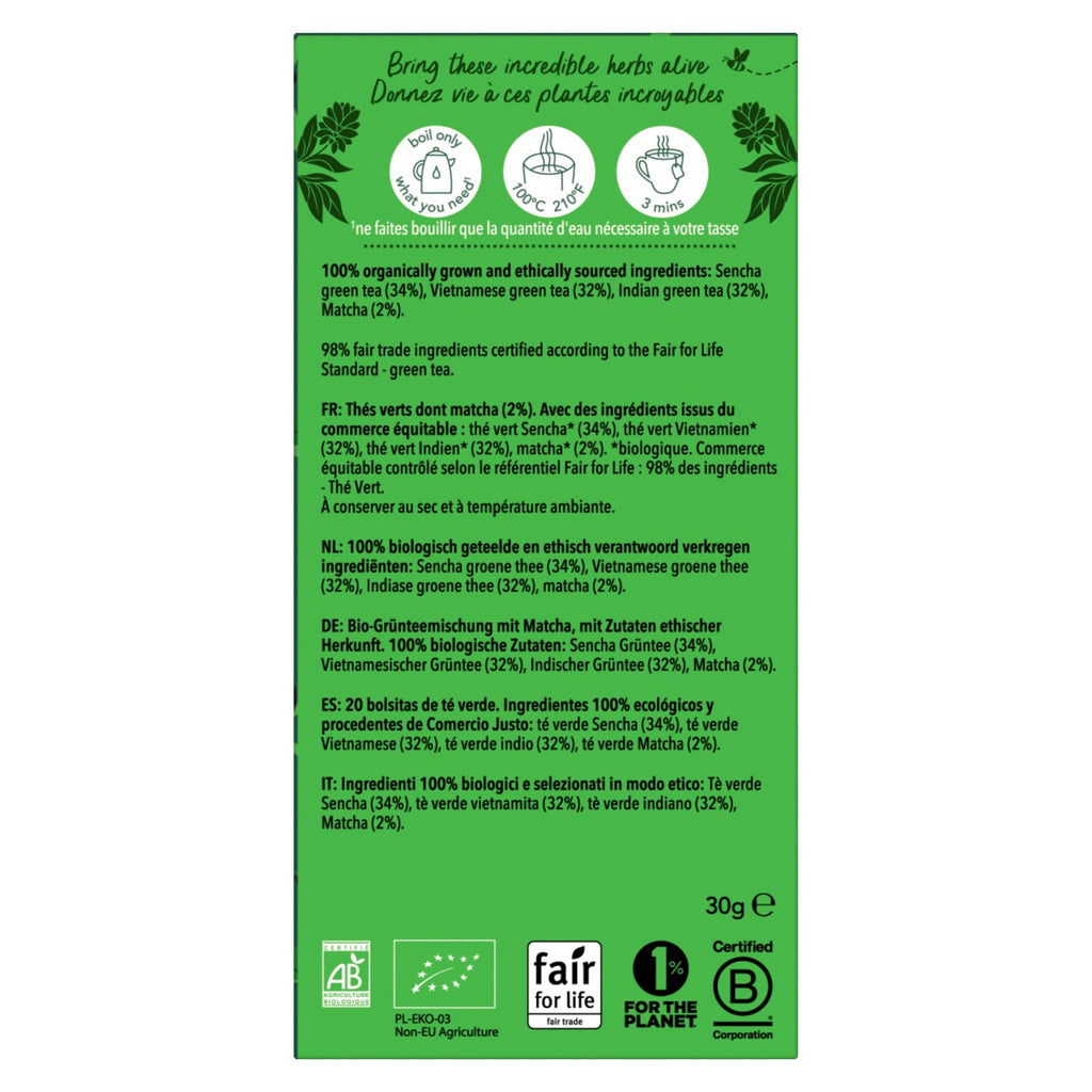PUKKA Thé vert matcha bio - 30 g