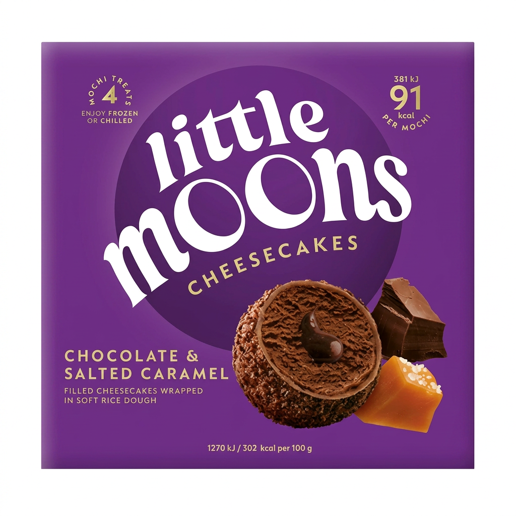 Little Moons Mochis Saveur Cheesecake au Chocolat et Caramel Salé - 120 g
