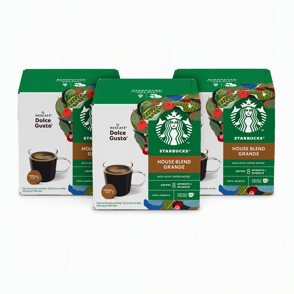 Starbucks Capsules de Café House Blend Compatibles Dolce Gusto x12 102 g (Lot de 3)