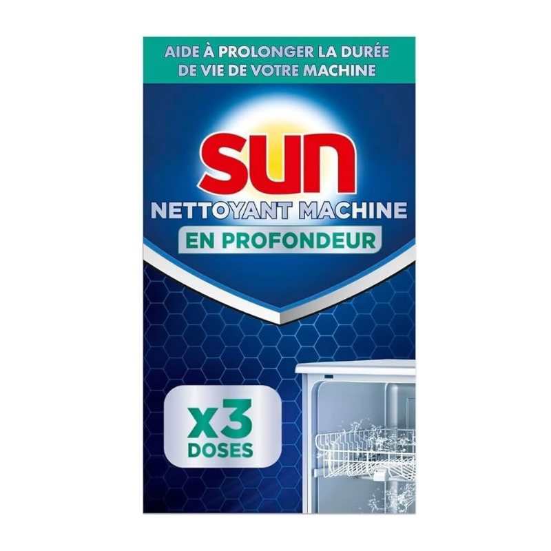 Sun Classic Nettoyant pour Lave-vaisselle, Élimine le Calcaire et la Graisse, 3 Sachets, 120 g