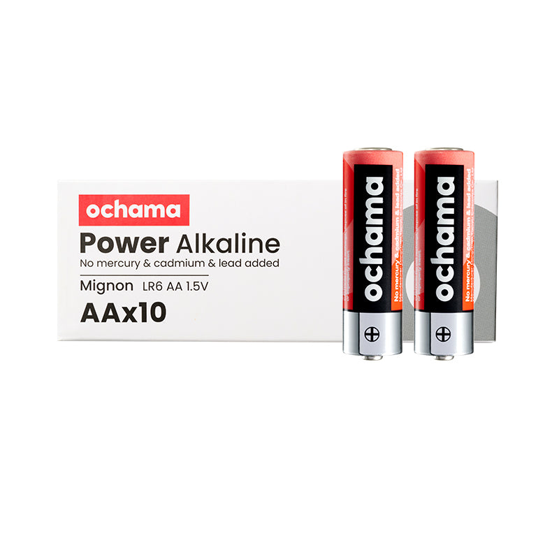 Ochama Piles AA 10 pièces, Alcalines, sans mercure, Écologiques, pour tensiomètre/lecteur de glycémie/serrure à empreinte digitale/télécommande/balance numérique/jouets 10 pièces