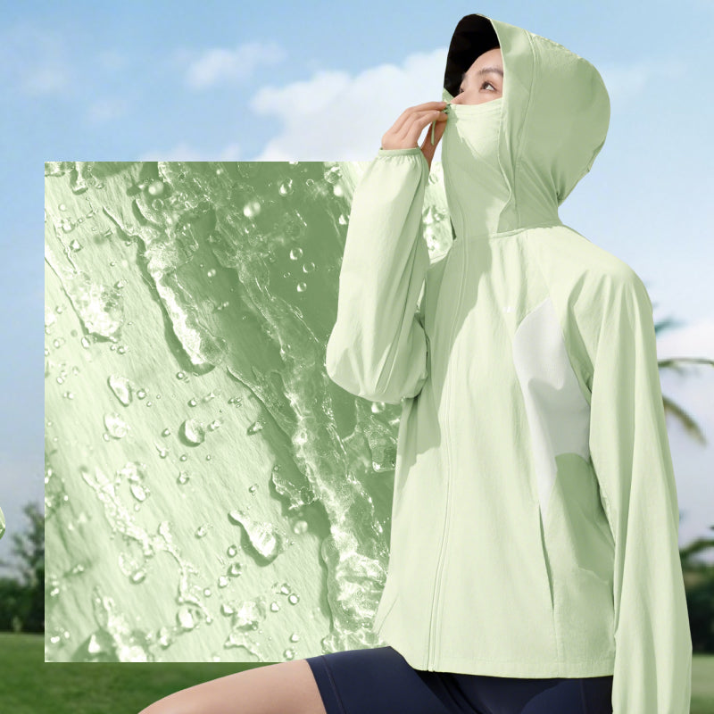 Beneunder Veste de protection solaire légère et hydrofuge pour femme (modèle veste) TS01h - Blanc lait - 160/84A(M)
