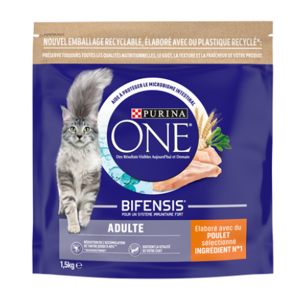 Purina ONE Croquettes pour Chat Adulte Poulet 1,5 kg