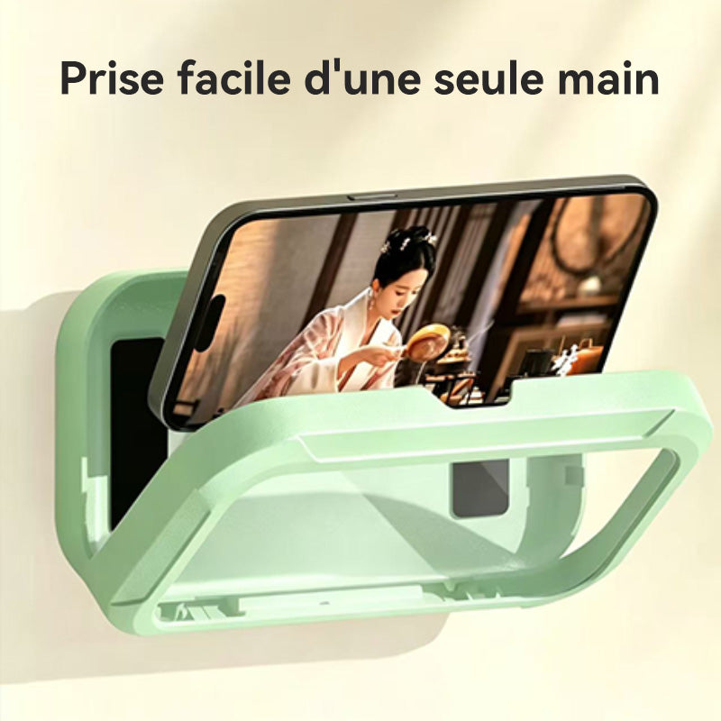 JORDAN&JUDY Étui étanche pour smartphone avec support étanche rotatif 360° tactile, sans perçage, pour la salle de bains, Vert